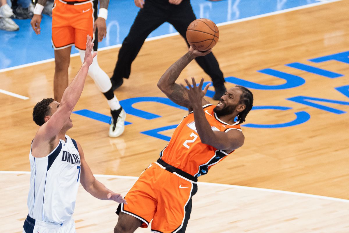 Los Angeles Clippers forward Kawhi Leonard (2) draws the foul at an NBA basketball game against the Dallas Mavericks, Saturday November 29th, 2025 in Inglewood, California. 