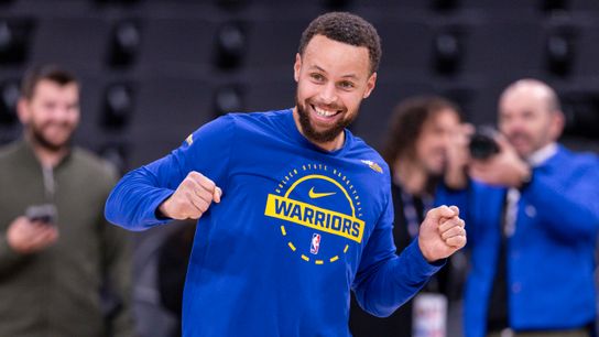 Stephen Curry #30 of the Golden State Warriors dances on the court during warm ups before an NBA basketball game against the LA Clippers, Monday January 5, 2026 in Inglewood, Calif. Stephen Curry #30 of the Golden State Warriors dances on the court during warm ups before an NBA basketball game against the LA Clippers, Monday January 5, 2026 in Inglewood, Calif.