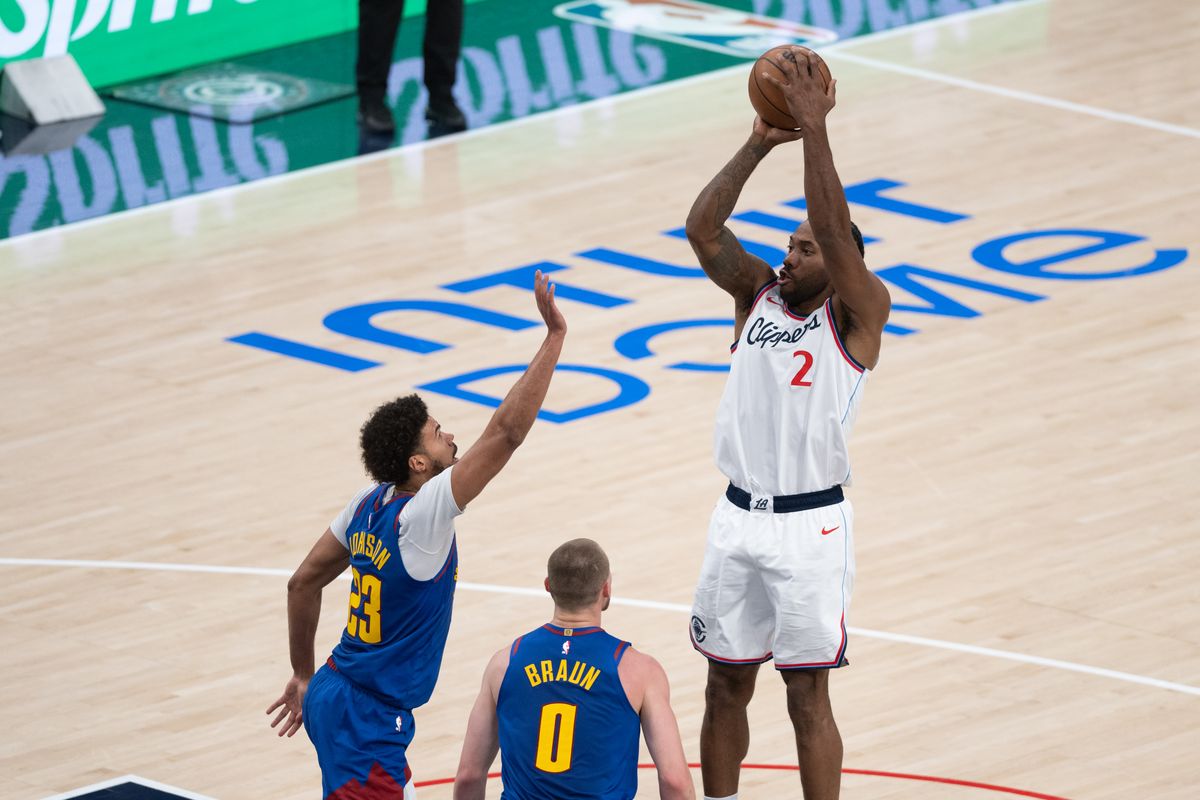 Los Angeles Clippers guard Kawhii Leonard (2) takes a jump shot during a game between the Los Angeles Clippers and the Denver Nuggets on Thursday, February 19,2026 at Intuit Dome in Inglewood Calif Los Angeles Clippers guard Kawhii Leonard (2) takes a jump shot during a game between the Los Angeles Clippers and the Denver Nuggets on Thursday, February 19,2026 at Intuit Dome in Inglewood Calif