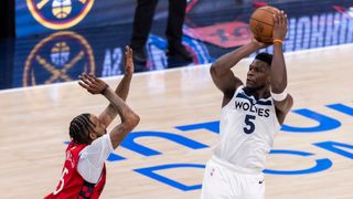 Anthony Edwards freezes Clippers with ice cold flurry taken at Intuit Dome (Los Angeles Clippers). Photo by Jordan Teller - The Sporting Tribune