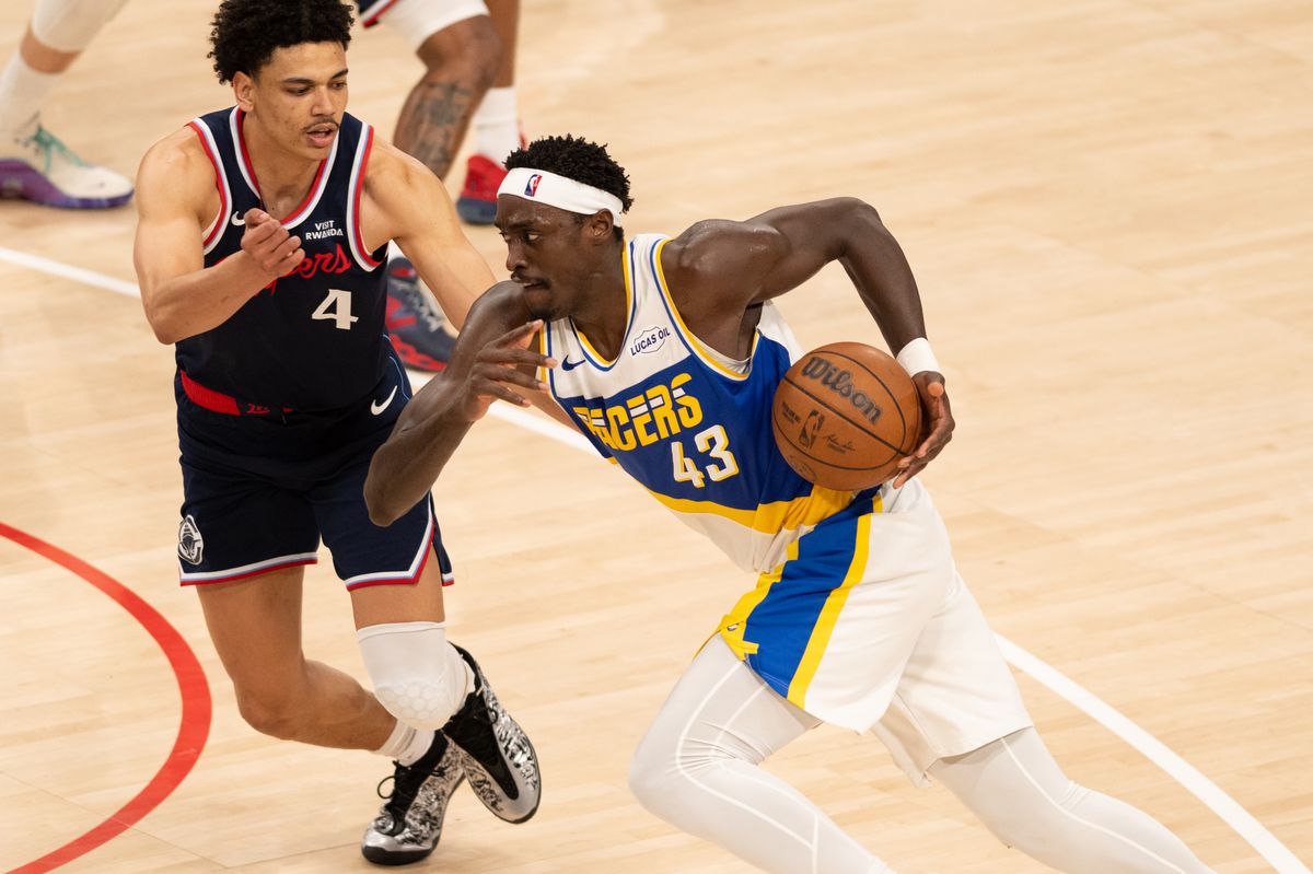 Indiana Pacers forward Pascal Siakam (43) drives to the basket during an NBA game between the Indiana Pacers and the LA Clippers on Wednesday, March 4, 2026 at Intuit Dome in Inglewood Calif