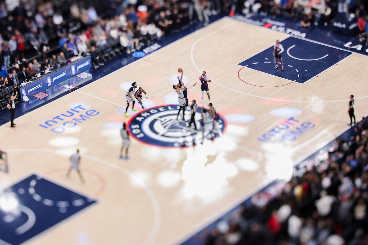 Victor Wembanyama #1 of the San Antonio Spurs and Brook Lopez #11 of the LA Clippers jump for the opening tip-off during an NBA basketball game, Monday March 16, 2026 in Inglewood, Calif. Victor Wembanyama #1 of the San Antonio Spurs and Brook Lopez #11 of the LA Clippers jump for the opening tip-off during an NBA basketball game, Monday March 16, 2026 in Inglewood, Calif.