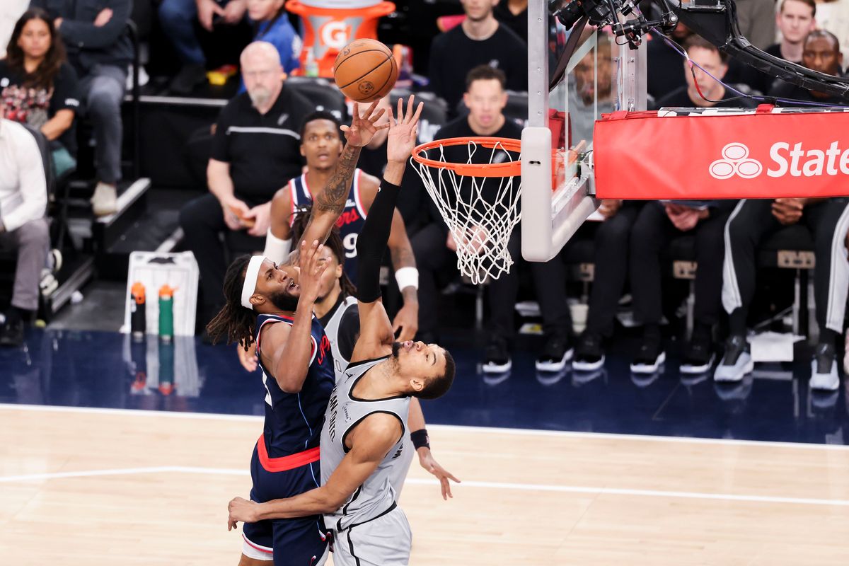 Isaiah Jackson #23 of the LA Clippers lays the ball up over Victor Wembanyama #1 of the San Antonio Spurs during an NBA basketball game, Monday March 16, 2026 in Inglewood, Calif. Isaiah Jackson #23 of the LA Clippers lays the ball up over Victor Wembanyama #1 of the San Antonio Spurs during an NBA basketball game, Monday March 16, 2026 in Inglewood, Calif.