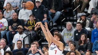 Clippers collect 15th straight winning season with play-in preview win over Warriors  taken at Intuit Dome (Los Angeles Clippers). Photo by John Panganiban-The Sporting Tribune