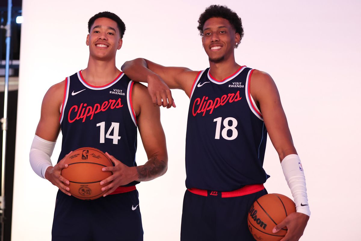 LA Clippers center Yanic Niederhauser (14) and forward Baba Miller (18) pose during Media Day at The Intuit Dome on September 28, 2026 in Inglewood, Calif. LA Clippers center Yanic Niederhauser (14) and forward Baba Miller (18) pose during Media Day at The Intuit Dome on September 28, 2026 in Inglewood, Calif.