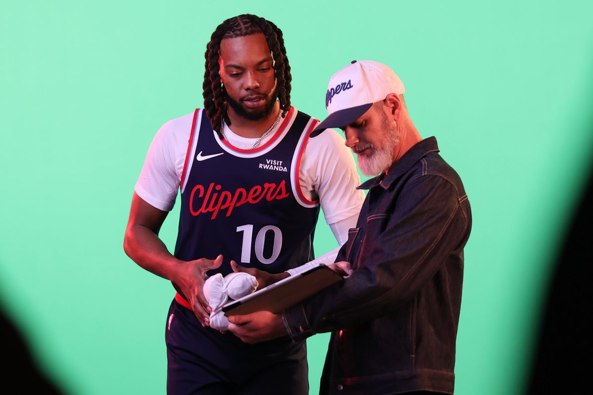 LA Clippers point guard Darius Garland (10) during Media Day at The Intuit Dome on September 28, 2026 in Inglewood, Calif. LA Clippers point guard Darius Garland (10) during Media Day at The Intuit Dome on September 28, 2026 in Inglewood, Calif.