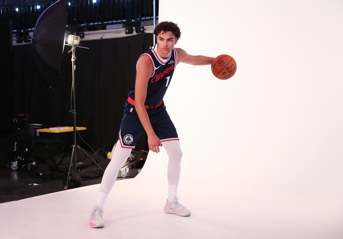 LA Clippers guard Keaton Wagler (1) during Media Day at The Intuit Dome on September 28, 2026 in Inglewood, Calif. LA Clippers guard Keaton Wagler (1) during Media Day at The Intuit Dome on September 28, 2026 in Inglewood, Calif.