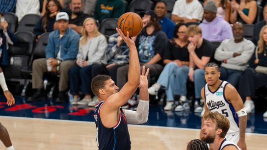 Los Angeles Clippers center Brook Lopez (11) makes the turnaround mid range jumper during an NBA basketball game against the Sacramento Kings, Wednesday October 21st, 2026 in Los Angeles, California. Los Angeles Clippers center Brook Lopez (11) makes the turnaround mid range jumper during an NBA basketball game against the Sacramento Kings, Wednesday October 21st, 2026 in Los Angeles, California.