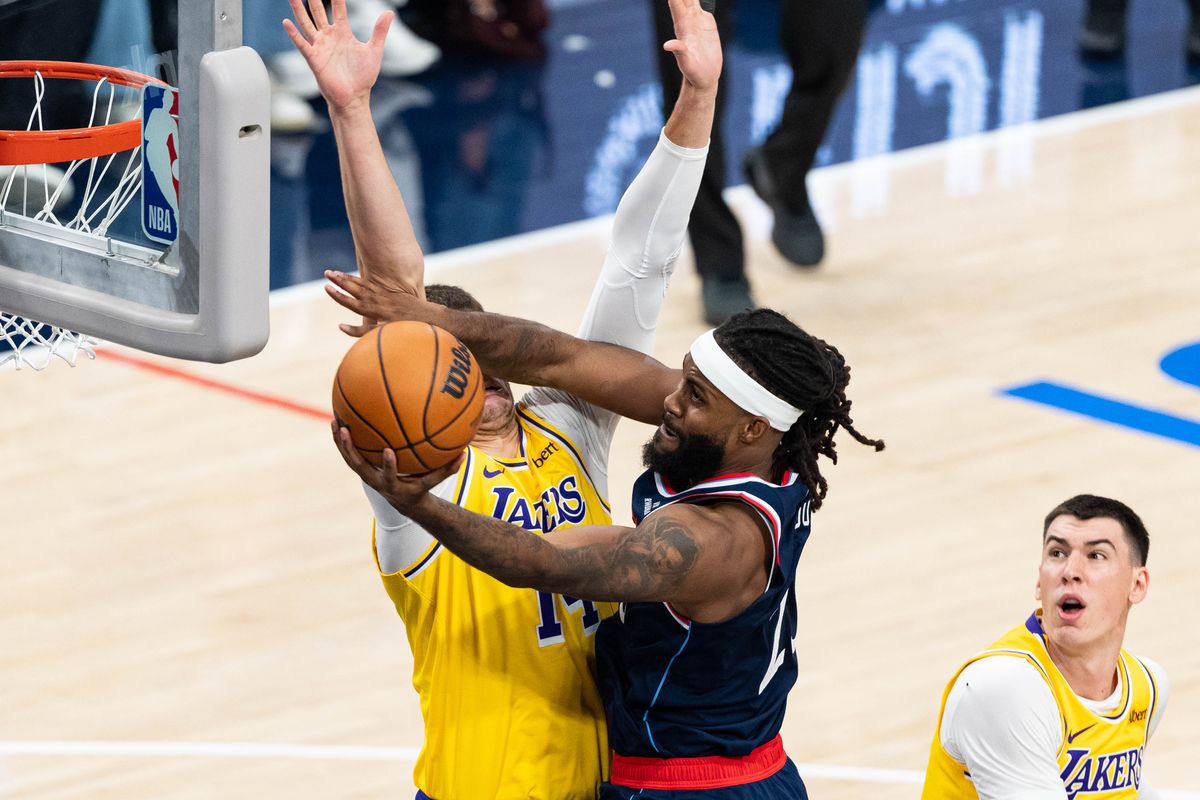 Los Angeles Clippers forward Isaiah Jackson (23) takes a lay-up during an NBA basketball game against the Los Angeles Lakers,Wednesday October 28th, 2026 in Inglewood, California. Los Angeles Clippers forward Isaiah Jackson (23) takes a lay-up during an NBA basketball game against the Los Angeles Lakers,Wednesday October 28th, 2026 in Inglewood, California.