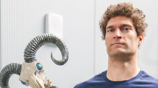 Brook Lopez Channels Skeletor Ahead of Los Angeles Clippers' Regular Season Finale taken Intuit Dome (NBA). Photo by Mattel