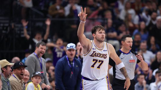 Luka Dončić flashes early-season MVP magic in road win over Jazz taken at Delta Center (Los Angeles Lakers). Photo by Rob Gray-Imagn Images