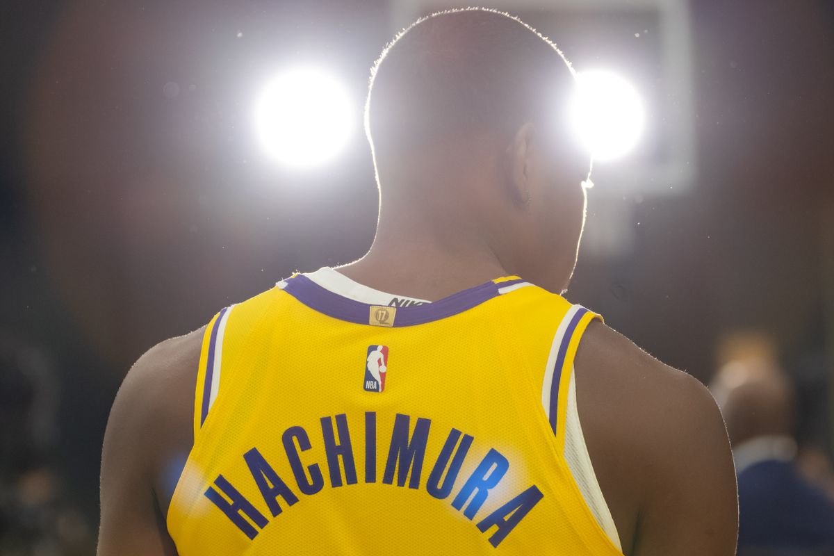 Rui Hachimura #28 of the Los Angeles Lakers is interviewed during Lakers Media Day at UCLA Health Training Center on September 29, 2025 in El Segundo, California. Rui Hachimura #28 of the Los Angeles Lakers is interviewed during Lakers Media Day at UCLA Health Training Center on September 29, 2025 in El Segundo, California.