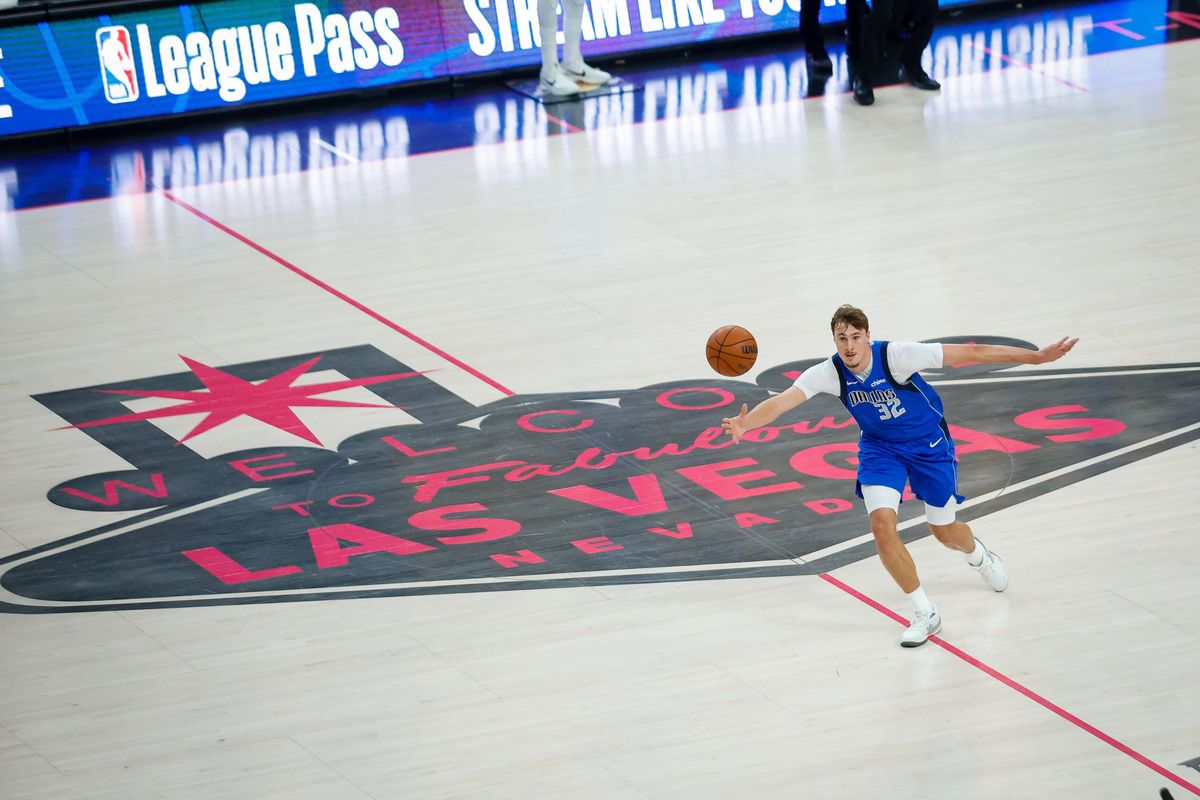 Dallas Mavericks forward Cooper Flagg (32) goes for a loose ball during a NBA preseason game between the Los Angeles Lakers and the Dallas Mavericks, Wednesday October 15, 2025 in Las Vegas, Nev. Dallas Mavericks forward Cooper Flagg (32) goes for a loose ball during a NBA preseason game between the Los Angeles Lakers and the Dallas Mavericks, Wednesday October 15, 2025 in Las Vegas, Nev.