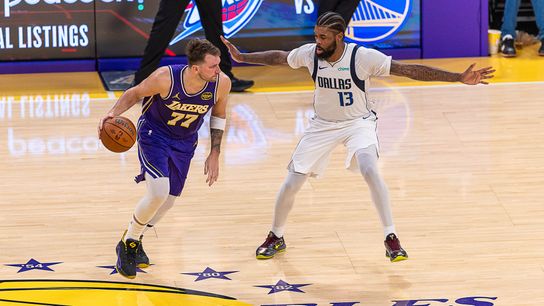 Los Angeles Lakers Guard Luka Doncic (77) during an NBA basketball game against the Dallas Mavericks, Friday November 28th, 2025 in Los Angeles, California.