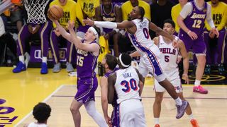 Austin Reaves powers Lakers past Sixers as Luka Dončić exits early taken at Crypto.com Arena (Los Angeles Lakers). Photo by Darwin Walker - The Sporting Tribune