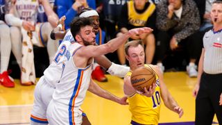 Star-less Lakers throttled by Thunder in third straight loss taken at Crypto.com Arena (Los Angeles Lakers). Photo by Jordan Teller - The Sporting Tribune