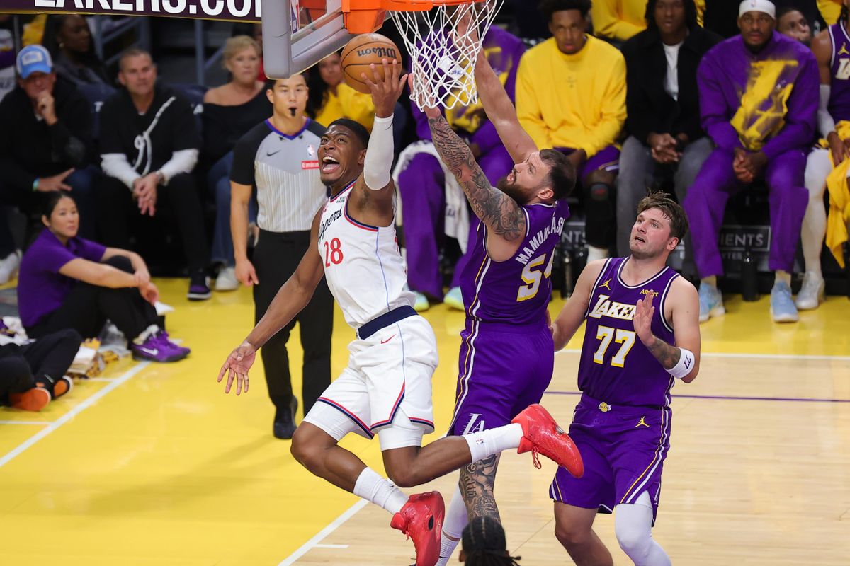 Los Angeles Clippers F Rui Hachimura (28) shoots a lay up during an NBA basketball game against the Los Angeles Lakers, Friday October 23, 2026 in Los Angeles, Calif. Los Angeles Clippers F Rui Hachimura (28) shoots a lay up during an NBA basketball game against the Los Angeles Lakers, Friday October 23, 2026 in Los Angeles, Calif.