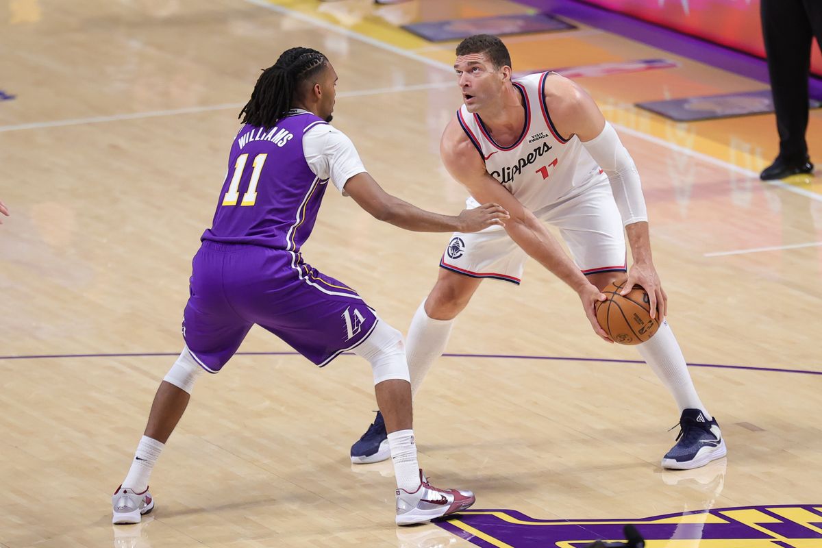 Los Angeles Clippers C Brook Lopez (11) posts up during an NBA basketball game against the Los Angeles Lakers, Friday October 23, 2026 in Los Angeles, Calif. Los Angeles Clippers C Brook Lopez (11) posts up during an NBA basketball game against the Los Angeles Lakers, Friday October 23, 2026 in Los Angeles, Calif.