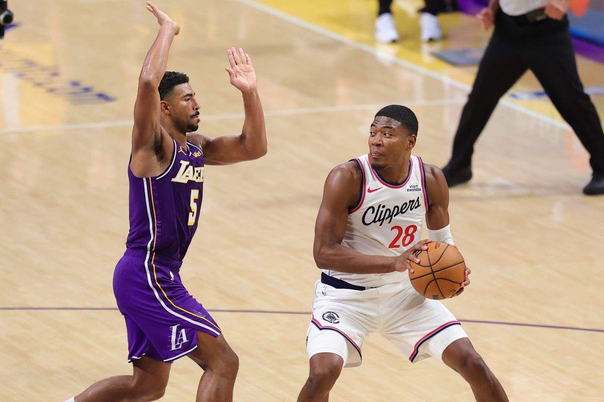 Los Angeles Clippers F Rui Hachimura (28) looks for the open man during an NBA basketball game against the Los Angeles Lakers, Friday October 23, 2026 in Los Angeles, Calif. Los Angeles Clippers F Rui Hachimura (28) looks for the open man during an NBA basketball game against the Los Angeles Lakers, Friday October 23, 2026 in Los Angeles, Calif.