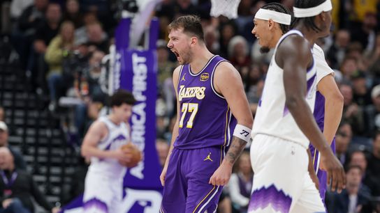Luka Dončić's triple-double powers Lakers comeback in Utah taken at Delta Center (Los Angeles Lakers)