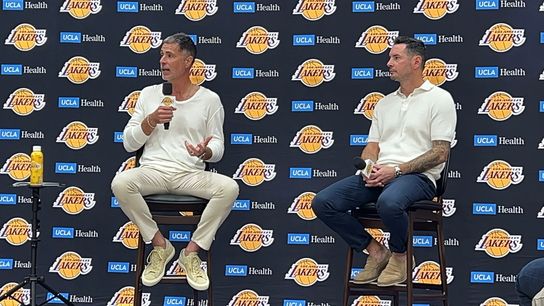 JJ Redick sees clearer fit in new-look Lakers roster taken at UCLA Health Training Center (Los Angeles Lakers). Photo by Carlos Yakimowich