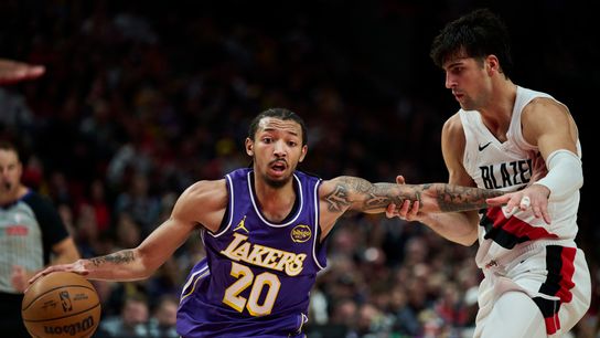 Lakers defeat Portland with cast of castoffs, 123-115 taken at Moda Center (Los Angeles Lakers)