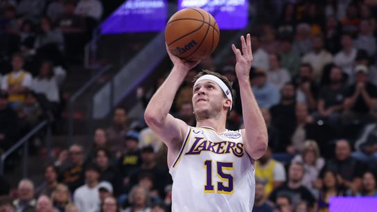 Lakers' unlikely hero propels Lakers to victory over Jazz taken at Delta Center (Los Angeles Lakers)