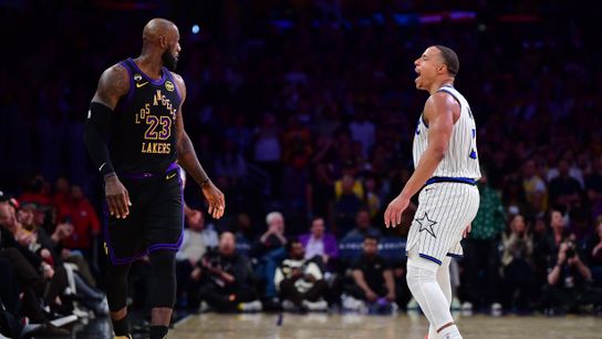 The Lakers fall to Magic's wave of physicality taken at crypto.com Arena (NBA). Photo by Gary A. Vasquez-Imagn Images