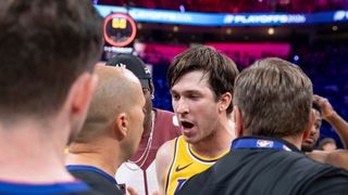 Thunder swallow Lakers' best punch and still don't draw a whistle taken at Paycom Center (Los Angeles Lakers). Photo by Alonzo Adams-Imagn Images