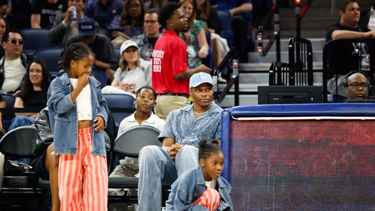 Sacramento Kings guard Russell Westbrook looks on from sideline during the 2026 State Farm WNBA 3-Point Contest at Wintrust Arena. Sacramento Kings guard Russell Westbrook looks on from sideline during the 2026 State Farm WNBA 3-Point Contest at Wintrust Arena.