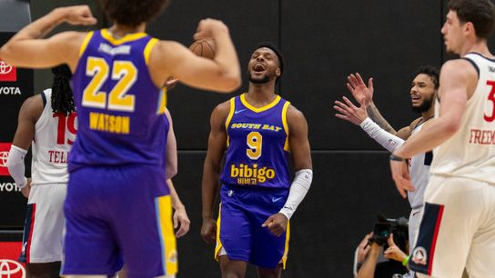 TST Images: SB Lakers defeat SD Clippers, 128-116, at UCLA Health Training Center taken at UCLA Health Training Center (South Bay Lakers)