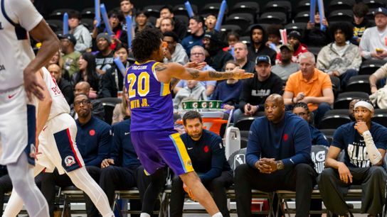 Paint Scoring and Forced Turnovers Propel South Bay Lakers to Sixth Consecutive Win taken El Segundo, Calif.  (South Bay Lakers). Photo by Nico Alba - The Sporting Tribune