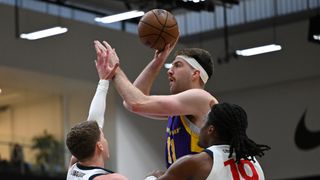 TST Images: South Bay Lakers defeat San Diego Clippers 122-119 at UCLA Health Training Center taken at UCLA Health Training Center (South Bay Lakers). Photo by Edwin So - The Sporting Tribune