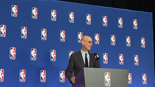 Silver playing NBA expansion cards close to his vest taken At Thomas & Mack Center (NBA)
