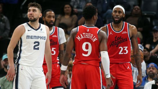 Clippers bounce back to beat shorthanded Grizzlies, 123-120 taken at FedExForum (Los Angeles Clippers). Photo by Petre Thomas-Imagn Images
