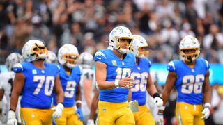 Harbaugh, McDaniel searching for answers as Chargers fall to 0-2 taken at SoFi Stadium (Los Angeles Chargers). Photo by Gary A. Vasquez-Imagn Images