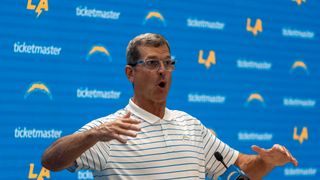  NFL fans blast Chargers HC Jim Harbaugh over cryptic press conference taken in Los Angeles (Los Angeles Chargers). Photo by Jessica Cryderman - The Sporting Tribune