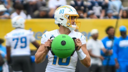 Chargers Camp: McDaniel sees rapid progress from Herbert, Hampton turning heads taken at Toreros Stadium (Los Angeles Chargers). Photo by Ardie Crenshaw - The Sporting Tribune