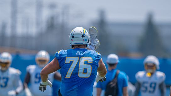 Joe Alt says move to left tackle will take time but he'll make it work taken in Sao Paulo, Brazil  (Los Angeles Chargers)