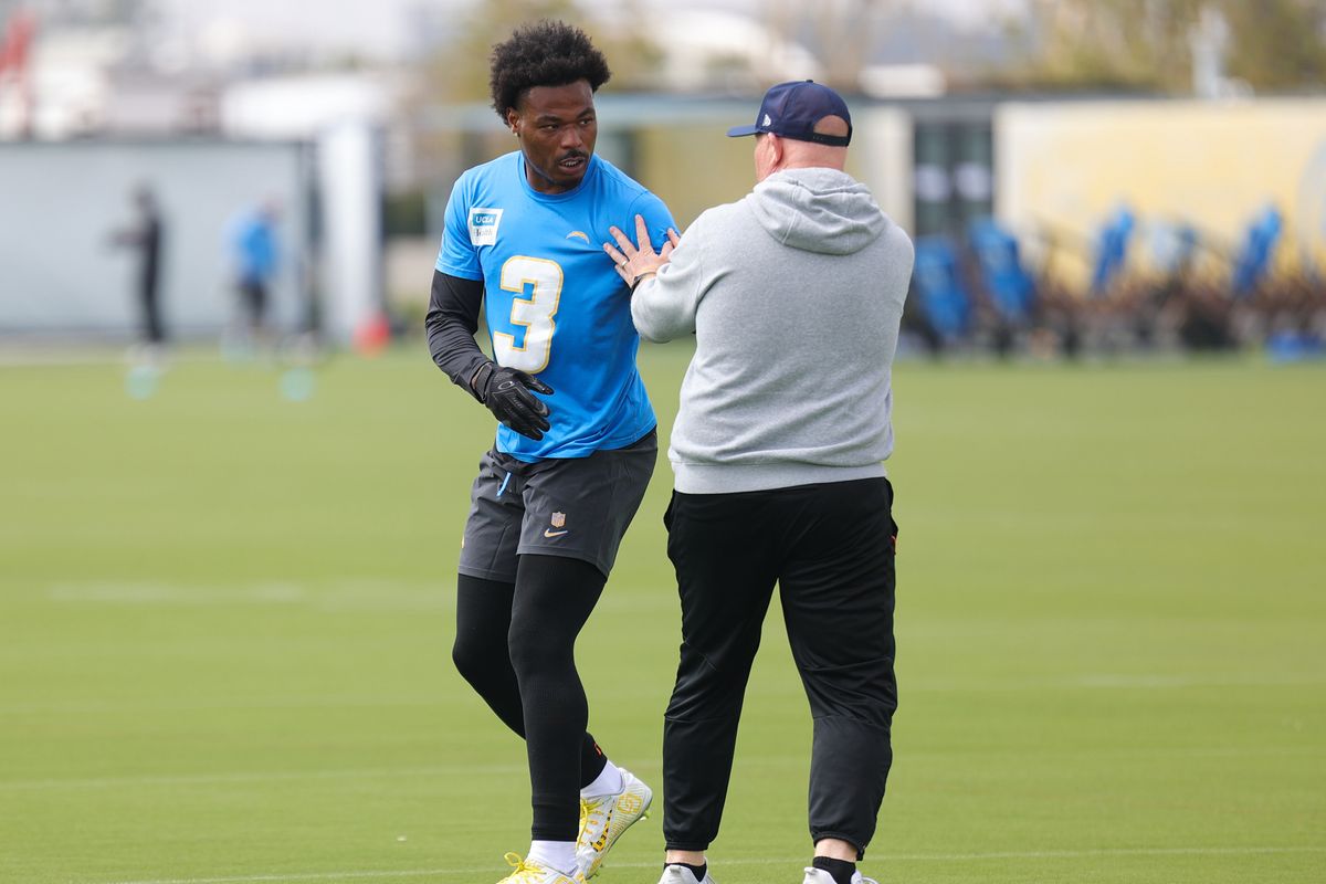Los Angeles Chargers defensive back Derwin James (3) participating in drills during Chargers organized team activities on May 11th, 2026 in El Segundo, CA.