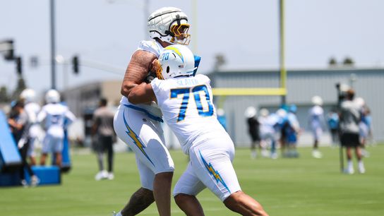 Rashawn Slater Not Concerned About Knee; Tuli Tuipulotu Focused on Football Amid Contract Talks taken at The Bolt (Los Angeles Chargers). Photo by Darwin Walker - The Sporting Tribune