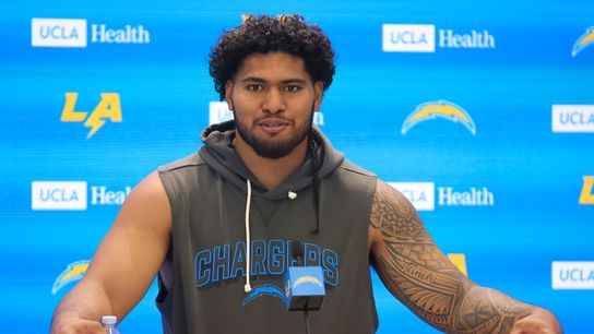 Tuli Tuipulotu says “I’m Gonna Be Here” as extension talks loom taken at The Bolt (Los Angeles Chargers). Photo by Darwin Walker - The Sporting Tribune
