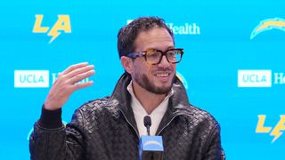 TST Today: McDaniel’s Chargers Vision & Lakers Reflect After Cavs Blowout taken TST Headquarters (Podcasts). Photo by Kirby Lee-Imagn Images