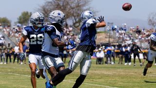 Cobie Durant, Shavon Revel among standouts during Cowboys' first padded practice taken in Oxnard (dallas cowboys). Photo by Ric Tapia - The Sporting Tribune