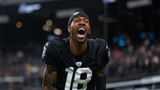 Las Vegas Raiders Cornerback Jack Jones (18) hypes up the crowd before the Las Vegas Raiders Training Camp, Wednesday August 14, 2024 in Las Vegas, Nev. (DJ Cabanlong/The Sporting Tribune) Las Vegas Raiders Cornerback Jack Jones (18) hypes up the crowd before the Las Vegas Raiders Training Camp, Wednesday August 14, 2024 in Las Vegas, Nev. (DJ Cabanlong/The Sporting Tribune)