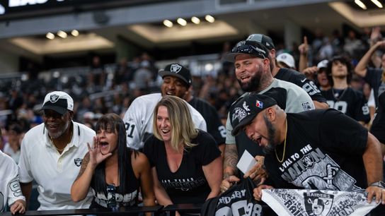 Las Vegas Raiders fans cheer on the team during the Las Vegas Raiders Training Camp, Wednesday August 14, 2024 in Las Vegas, Nev. (DJ Cabanlong/The Sporting Tribune) Las Vegas Raiders fans cheer on the team during the Las Vegas Raiders Training Camp, Wednesday August 14, 2024 in Las Vegas, Nev. (DJ Cabanlong/The Sporting Tribune)