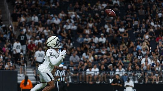 Las Vegas Raiders Running Back Ameer Abdullah (8) looks to catch the ball during a kick-off drill at the Las Vegas Raiders Training Camp, Wednesday August 14, 2024 in Las Vegas, Nev. (DJ Cabanlong/The Sporting Tribune) Las Vegas Raiders Running Back Ameer Abdullah (8) looks to catch the ball during a kick-off drill at the Las Vegas Raiders Training Camp, Wednesday August 14, 2024 in Las Vegas, Nev. (DJ Cabanlong/The Sporting Tribune)