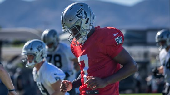 Smith ready to prove he's the man to lead Raiders taken at Intermountain Health Performance Center (Las Vegas Raiders)