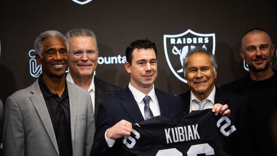 TST Images: Raiders welcome Klint Kubiak  taken at Intermountain Health Performance Center (Las Vegas Raiders)