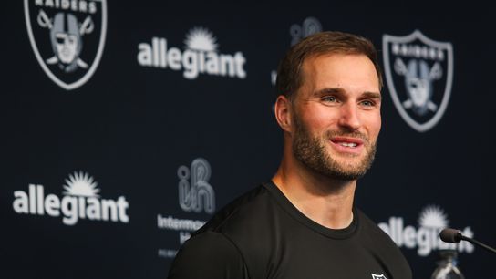 TST Images: Raiders introduce Kirk Cousins, in Henderson  taken at Intermountain Health Performance Center (Las Vegas Raiders). Photo by DJ Cabanlong - The Sporting Tribune 